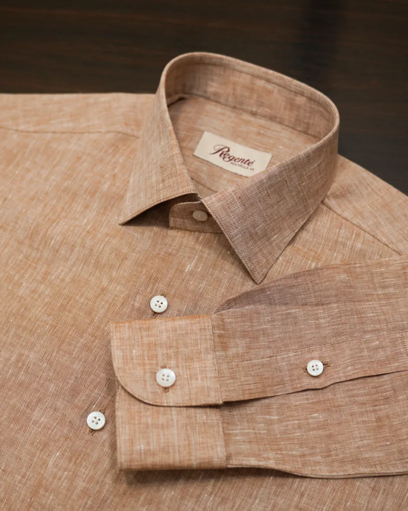 Zegna Salmon Linen Shirt