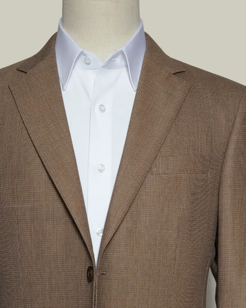 Brown Birdseye Super 130's Wool Blazer