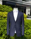 Dark Blue Birdseye Super 120's Wool Suit