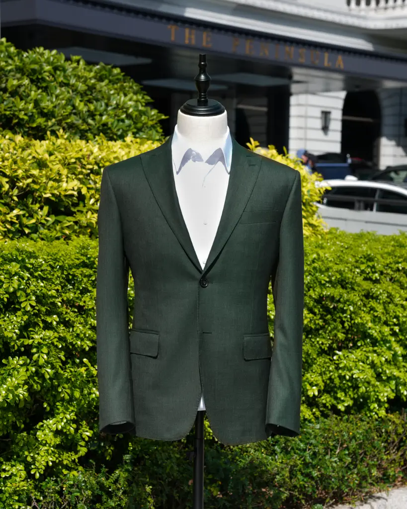 [RS008] Dark Green Plain Super 160's Wool Suit
