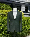 Dark Green Plain Super 160's Wool Suit