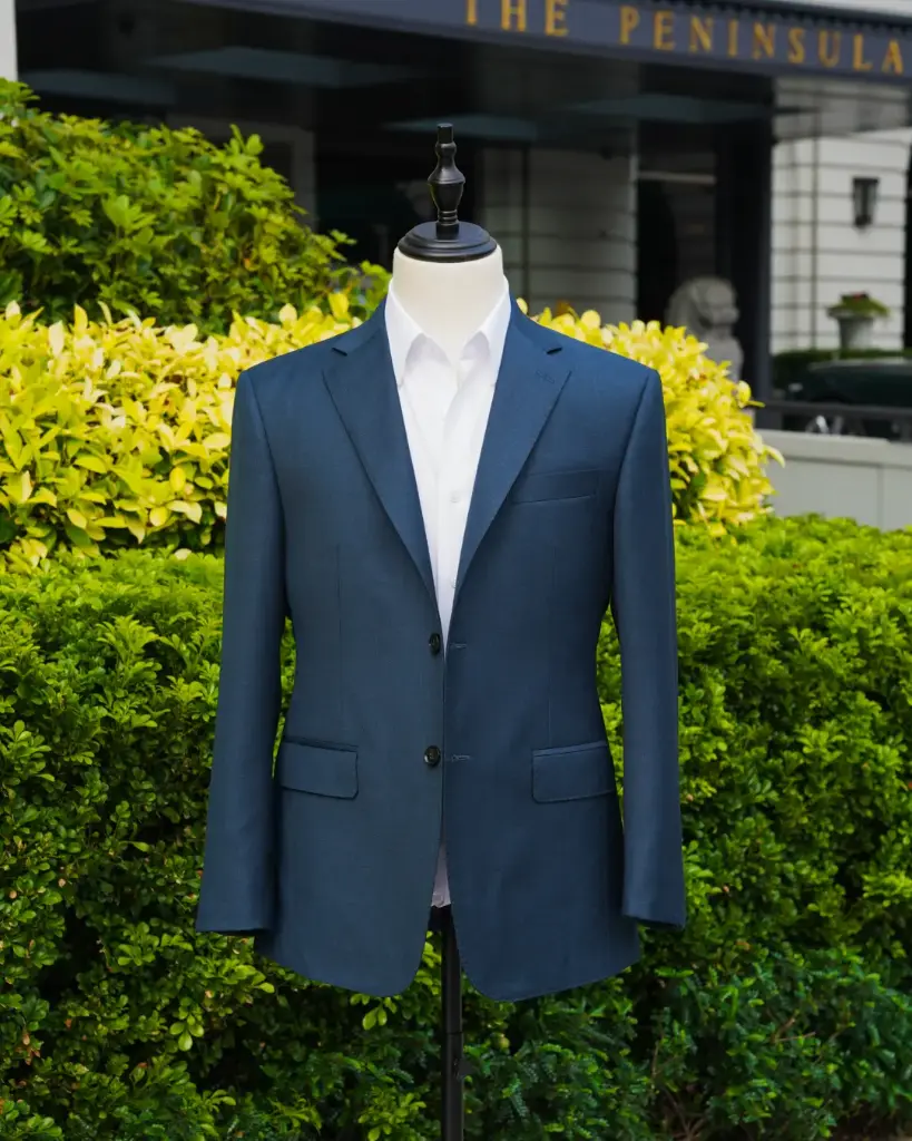 Plain Teal Blue Super 130's Wool Suit