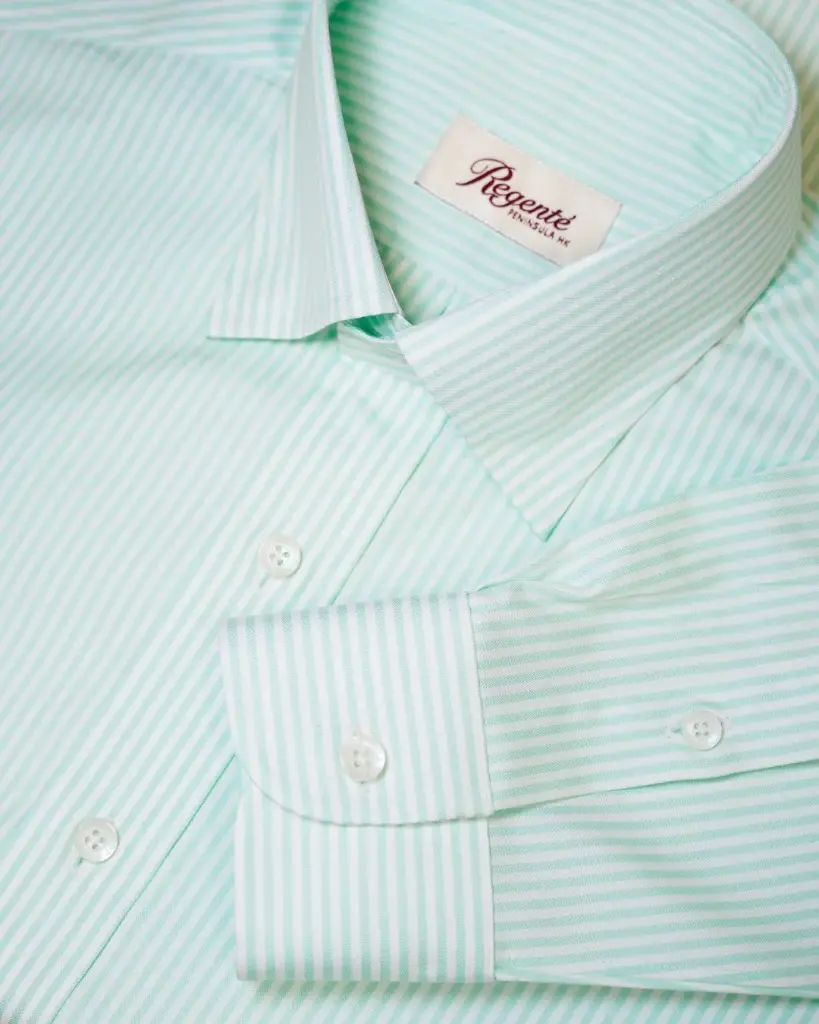 Turquoise Green Stripe Oxford Shirt
