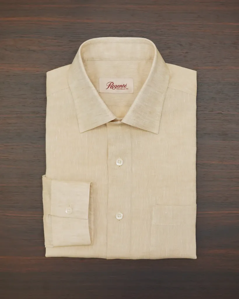 [RS034] Light Brown Linen Shirt