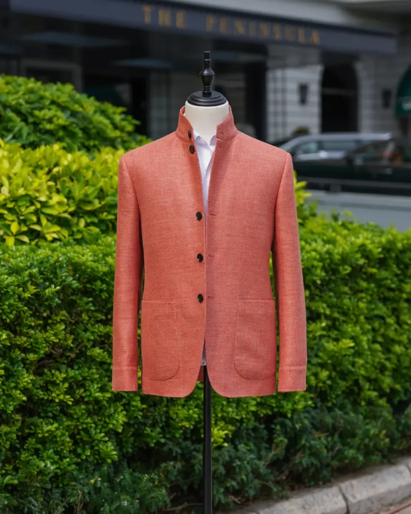 [RS038] Cerruti Salmon Summer Tweed Blazer