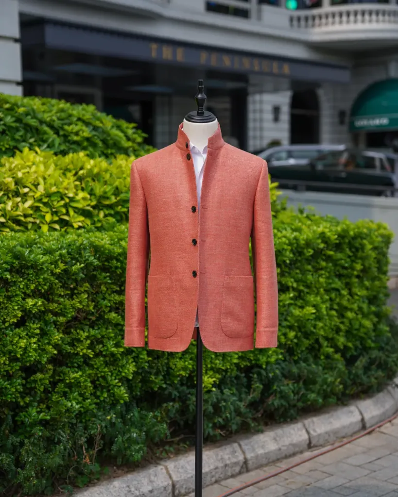 [RS038] Cerruti Salmon Summer Tweed Blazer