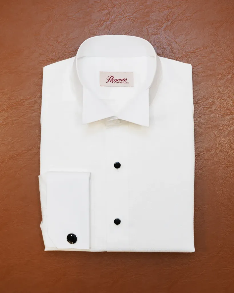 Classic White Poplin Tuxedo Shirt