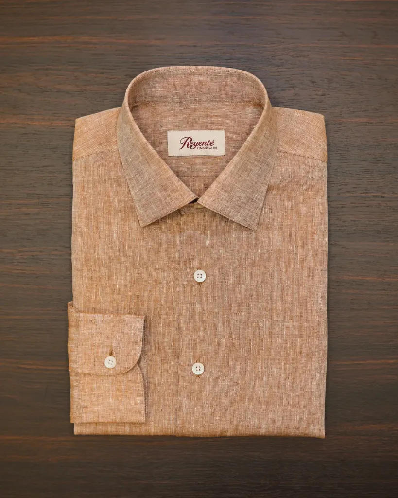 Zegna Salmon Linen Shirt