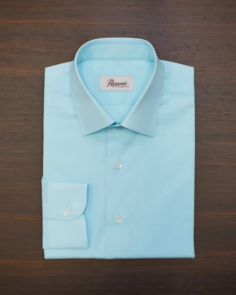 Zegna Turquoise Green Poplin Shirt
