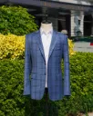 Loro Piana Blue Glen Plaid Australis Blazer